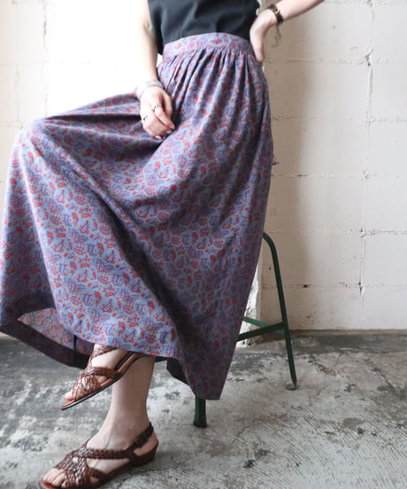 Paisley Flared Skirt PUR