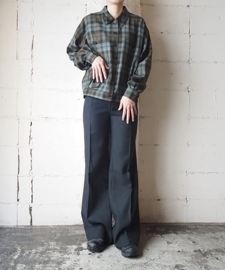 Check Pattern Blouse Shirt GNBK