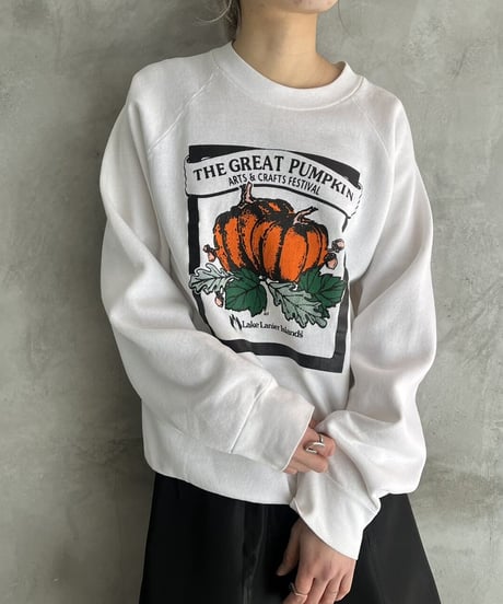 Pumpkin Print Sweat WH