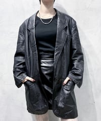 Leather Tailored Jacket BK