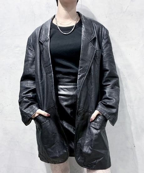 Leather Tailored Jacket BK