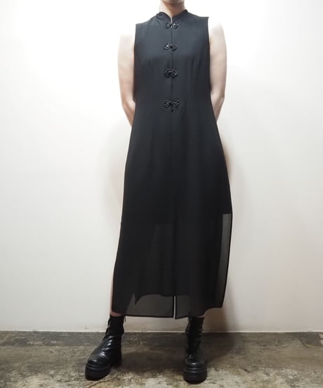 Seethrough China Vest BK