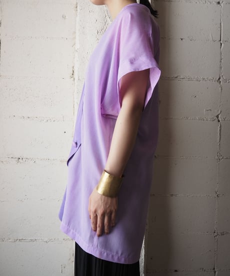 1970's Asymmetric Design Blouse PUR