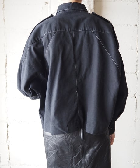 White Stitch Linen Shirt BK