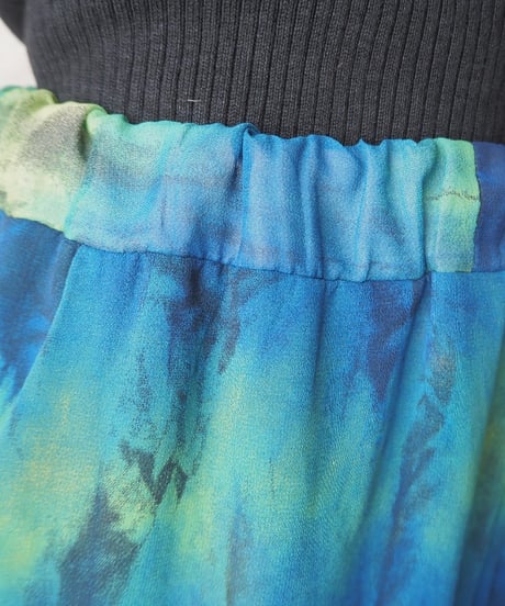 Gradation Color Sheer Easy Pants BLGN