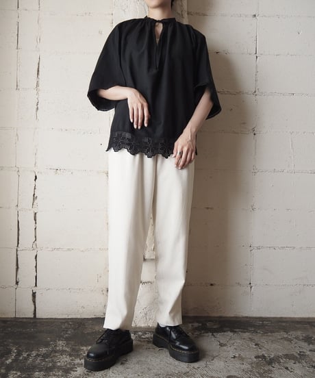 1920〜30's Lace Hem Smock BK