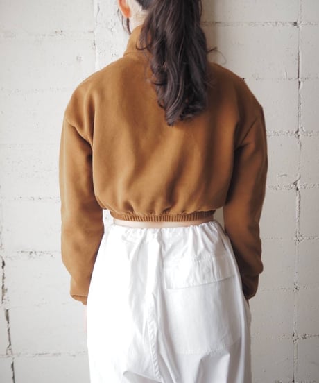 Half Zip Cropped Sweat BR
