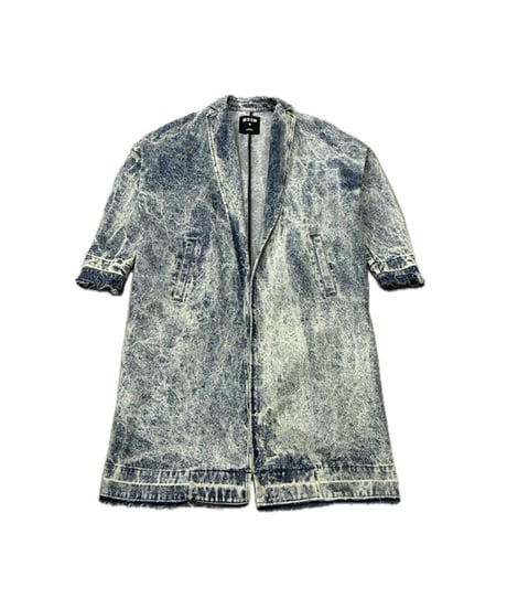 MSGM Chemical Wash Design Denim Coat LBL