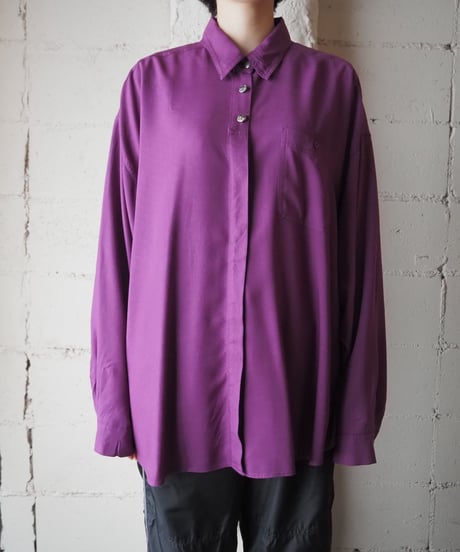 Big Silhouette Rayon Shirt PUR