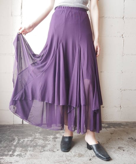 Seethough Circular Skirt PU