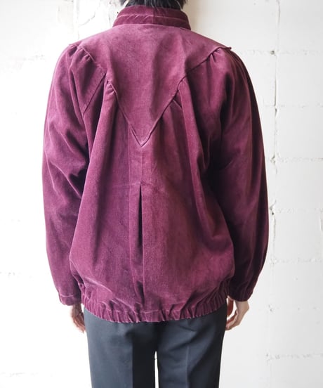 Velour Stand Collar Jacket PUR