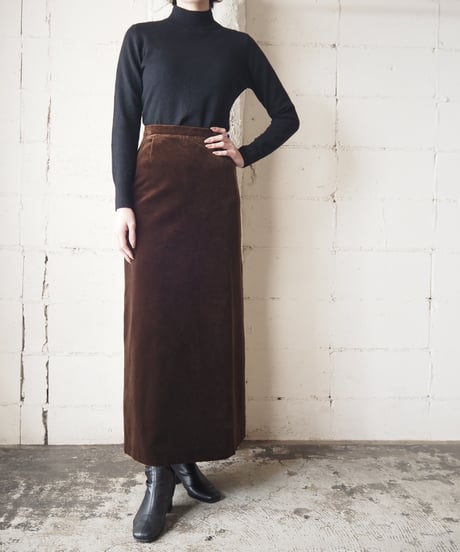 Velour Tight Long Skirt BR