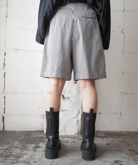 LAUREN Stripe Short Pants WHBK