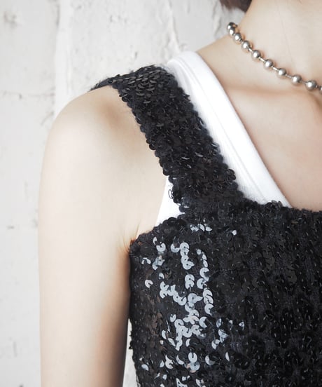 Sequin Knit Bustier BK