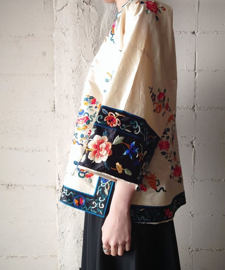 Vintage Embroidery China Shirt IVBK