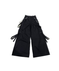 Wide Cargo Pants with Chain BK
