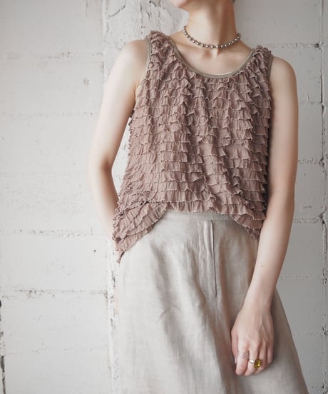 Frilled Tiered Sleeveless Cutsewn BE