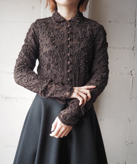 Beads Embroidery Design Shirt BR