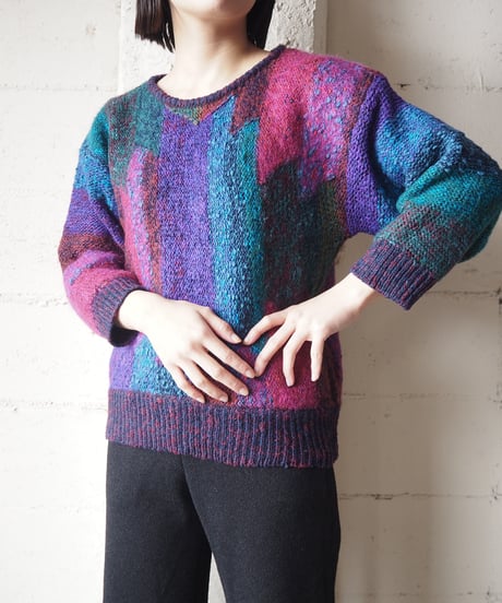 Gradation Dolman Sleeve Knit PUR