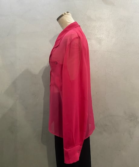 Open Collar Sheer Shirt PI
