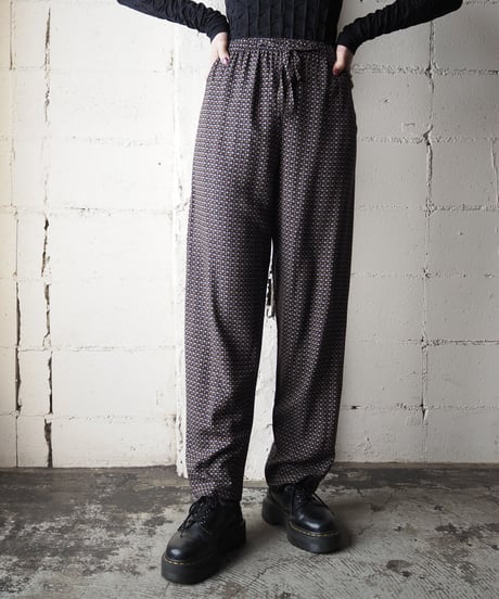 Small Pattern Easy Pants BKBR