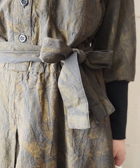 Collarless Pattern  Dress  KABK