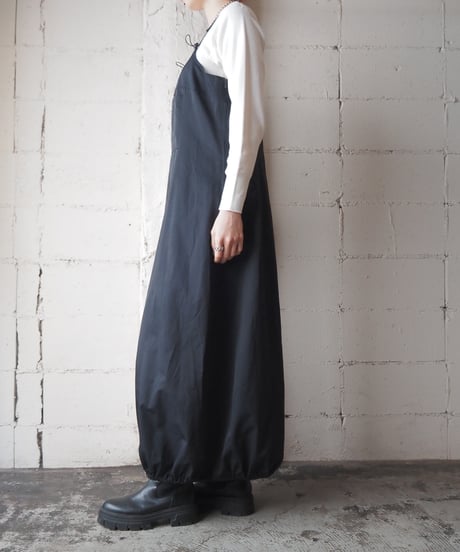 Drawstring Design Ballon Jumper Skirt BK