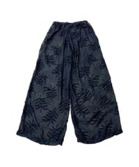 Botanical Pattern Sheer Easy Pants BK