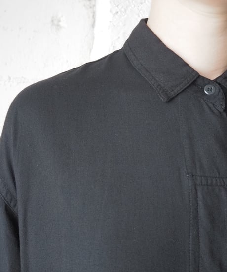 Fly Front L/S Rayon Shirt BK