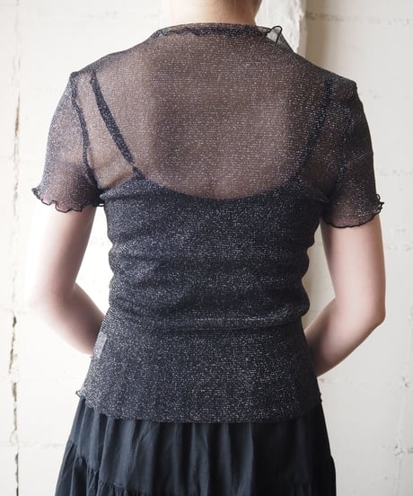 Seethrough Glitter cutsewn BK