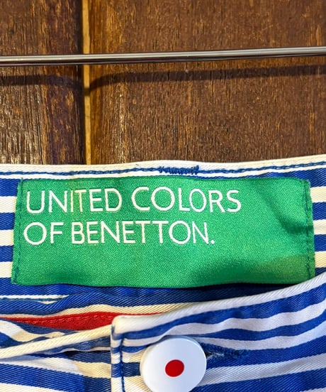 UNITED COLORS OF BENETTON Stripe Wide Pants BL WH
