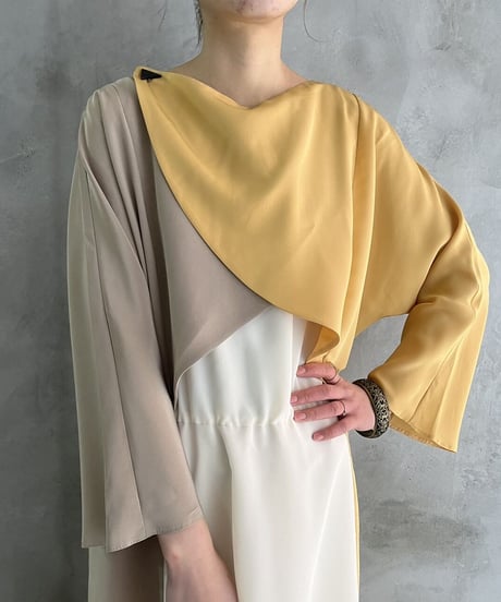 Tri Color Layered Design Dress YEIVBE