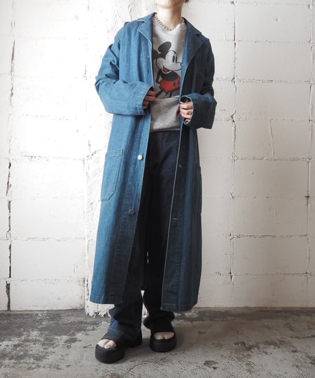 1990s USA Denim Chester Coat BL