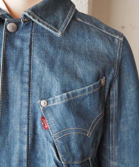 Levi's ENGINEERED Fly Front Zip Up Denim Jacket NV