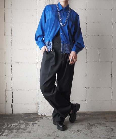 Waist Gather Pleated Blouse BL