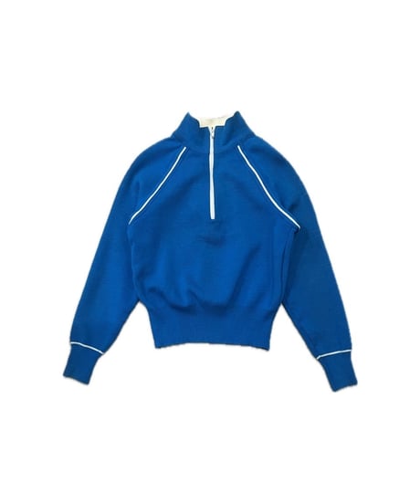 Half Zip Bicolor Knit BL