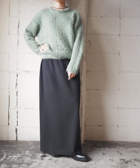 Cable Mohair Knit SAX
