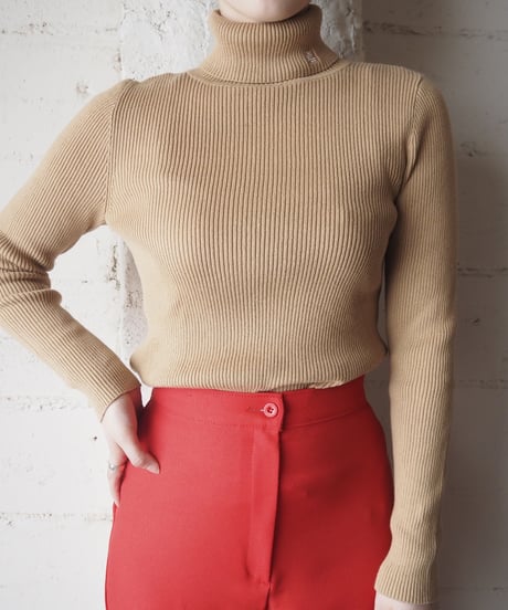 LAUREN Rib Turtle Neck Knit BE