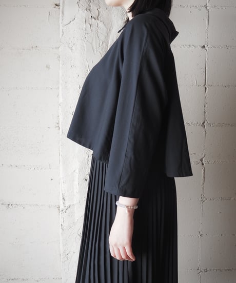 1960〜70's Vintage Flat Collar Blouse BK