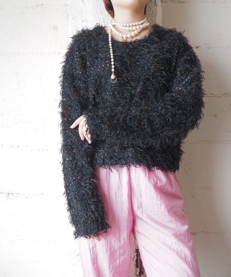 Colorfull Shaggy Knit BK