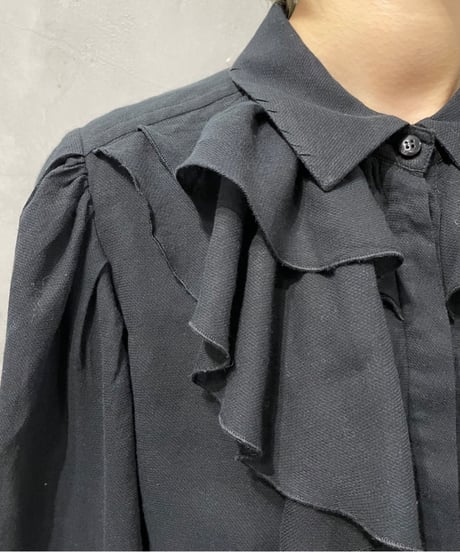 Frill Collar L/S Blouse BK