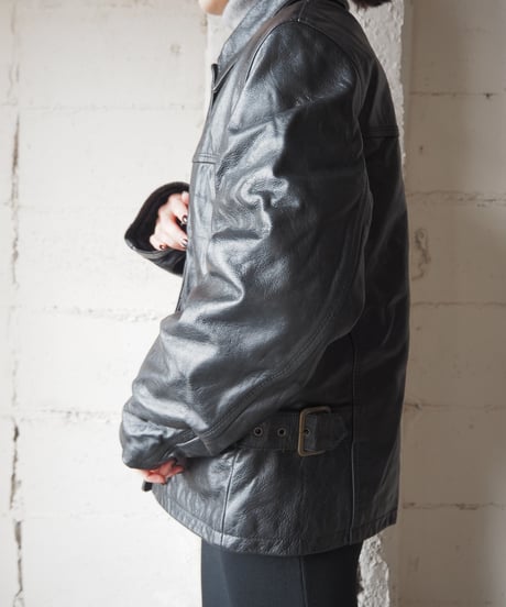 Coverall Leather Jacket BK