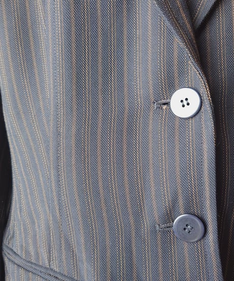 DONNA KARAN Stripe Tailored Jacket BKBR