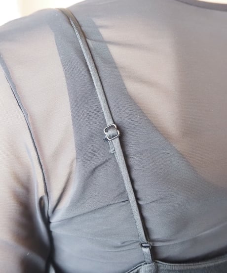 Side Slit Satin Cami Dress BK