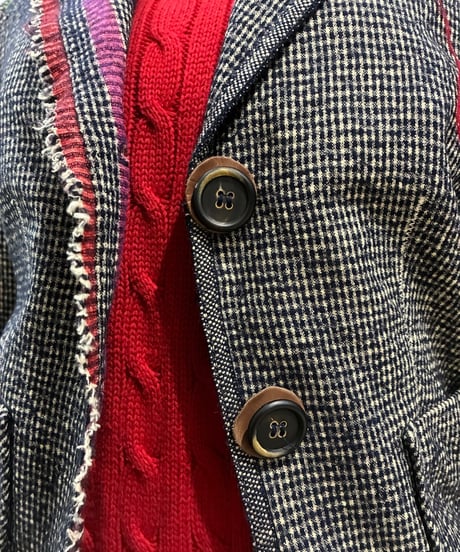 MARITHE FRANCOIS GIRBAUD　Embroidery Wool Jacket NV RE