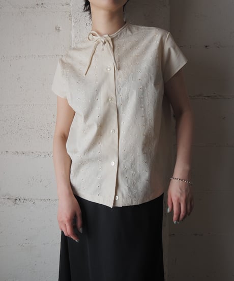 1960-70's Eyelet Embroidered Blouse IV