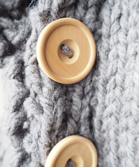 Side Button Turtle Neck Knit Vest GR