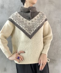 1980's Turnover Collar Nordic Sweater GRIV