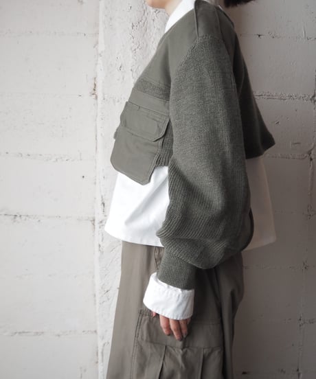 REMAKE Command Pocket Short Sweater KA