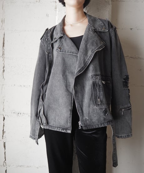 BALMAIN Denim Riders Jacket BK